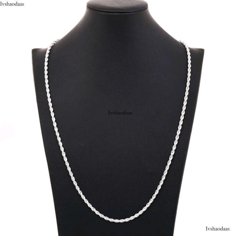Custom 4mm 5mm 6mm Sier for Men Hip Hop Iced Out Clasp Moissanite Rope Chain