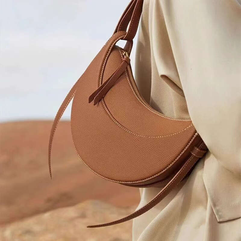 designer bag Luxury bag French Niche Crescent New High-End Saddle Single Shoulder Crossbody Underarm Bag for Women