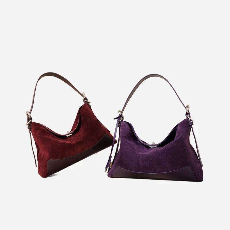 Mendy Suede Woman Handbags Hobo Bags Genuine Leather Arrival Goods Large Crossbody Brown Bag Shopper New In Suotong2510 Mdng