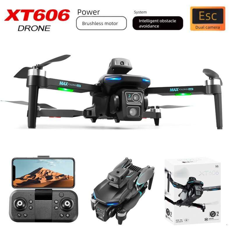 XT Aerial Photography HD Long Endurance Optical Flow Obstacle Avoidance Dual Lens Remote Control Aircraft Toy Drone
