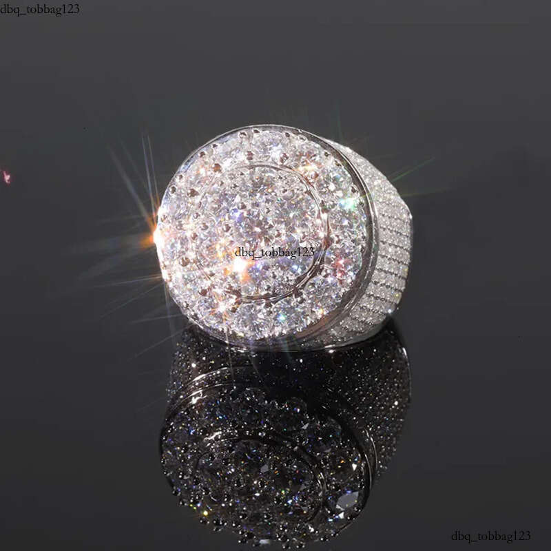 Wholesale Hip Hop Style 14K Gold VVS Moissanite Men Ring Iced Out S Sier Dia Cuban Link Star Rings
