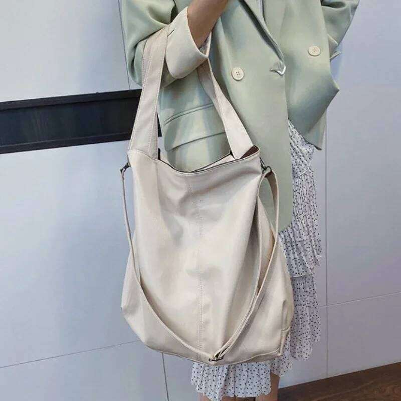 Fashion Big Tote For Women Capacity Retro Shoulder Bags Soft Leather Crossbody Handbags Large Lady Shopper Bag