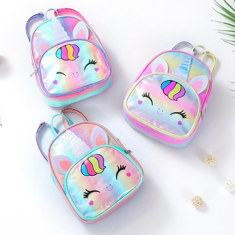 Unicorn Backpacks for Kids Girl Boy Clear Cute Children Schoolbag Summer Bagpack