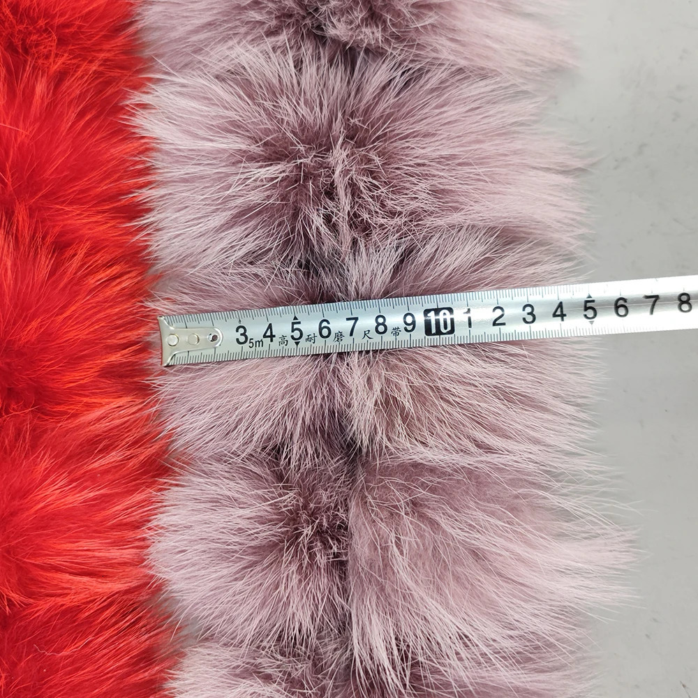 Style Fashion Women Real Raccoon Fur Scarves Pompom Lady Winter Warm Natural Fox Fur Scarf Fluffy Genuine Fur Muffler 250930