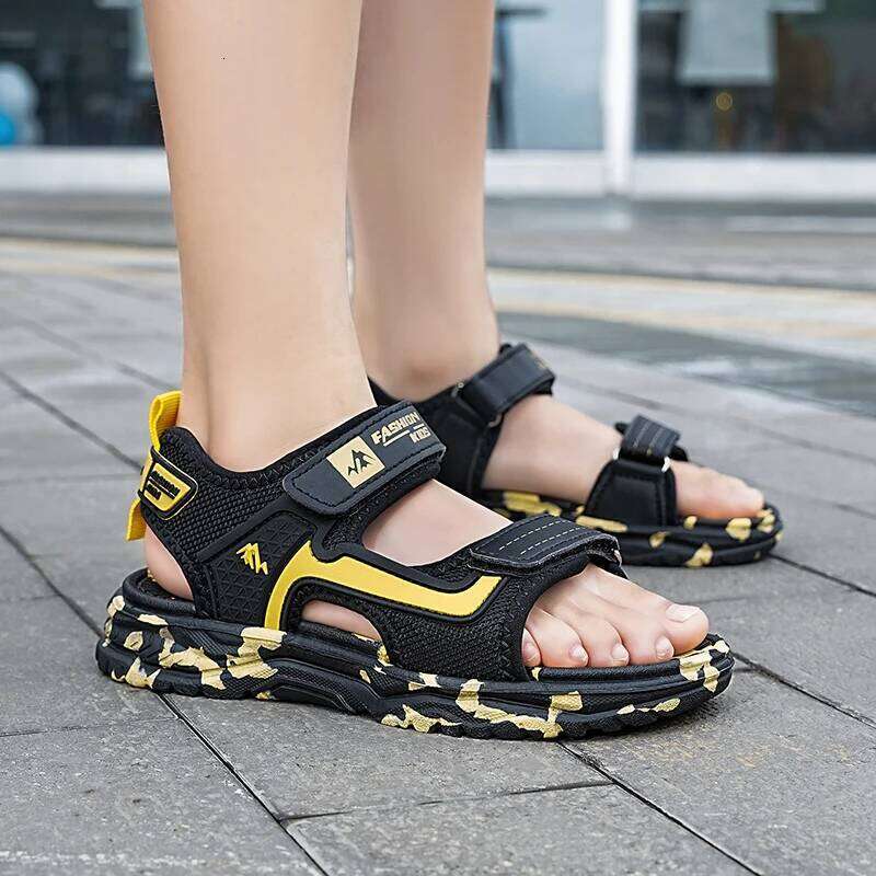 Summer Popular Hook Loop Fastener Camouflage Beach Sandals Water Children's Sports Slippers Boys Lightweight Anti Slip Shoes