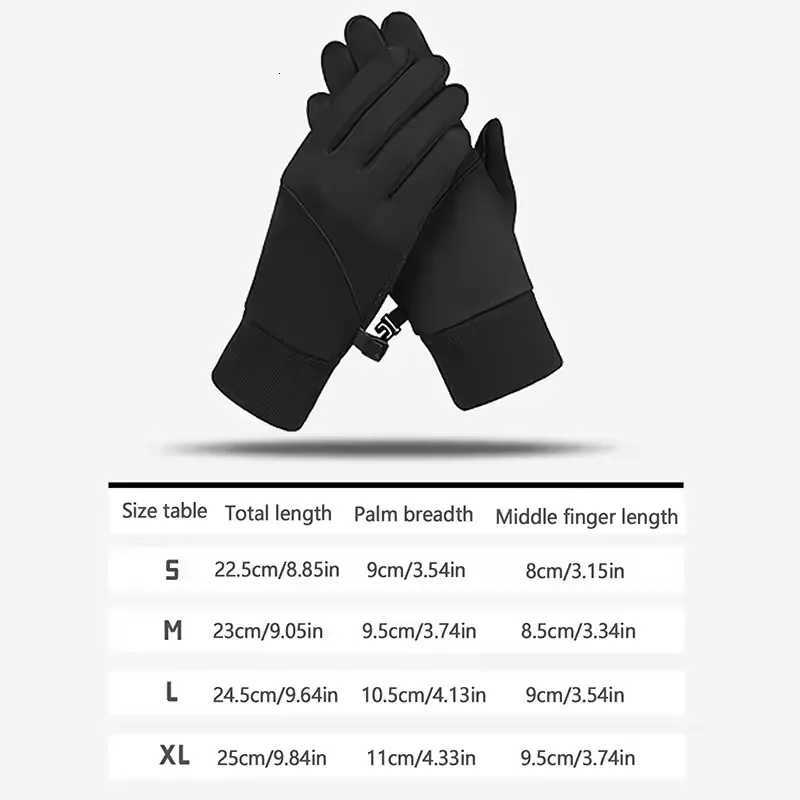 Winter Outdoor Warm Full Finger Gloves for Unisex Cycling Sports Waterproof and Anti Slip Gloves Touch Screen Thickened and Warm Z250925