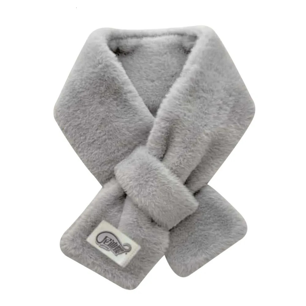 Thicken Warm Faux Fur Winter Scarf Soft Plush Solid Color Neck Protector Windproof Coldproof Neck Collar Warmer for Women 250929