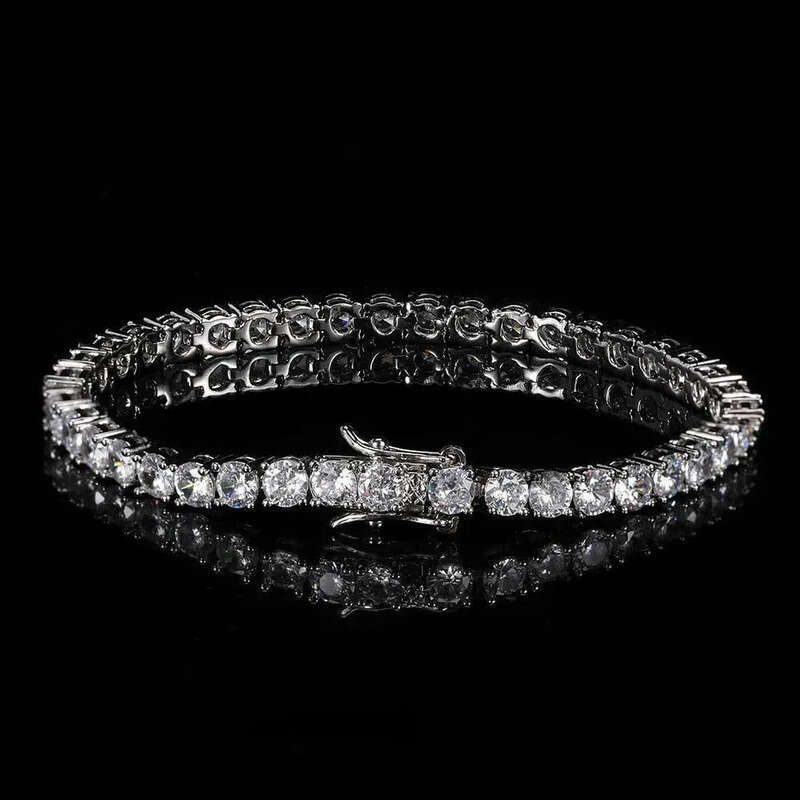 Fashion designer tennis bracelet, women and men gold plated 3MM 4MM 5MM 6MM W dia necklace, hip hop exquisite jewelry necklace personalized