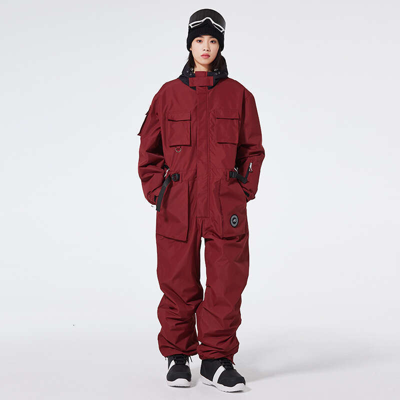 For Men And Women, Loose Fit, Winter Outdoor Windproof, Waterproof, Warm Ski Jacket, Snowboard One-Piece Suit