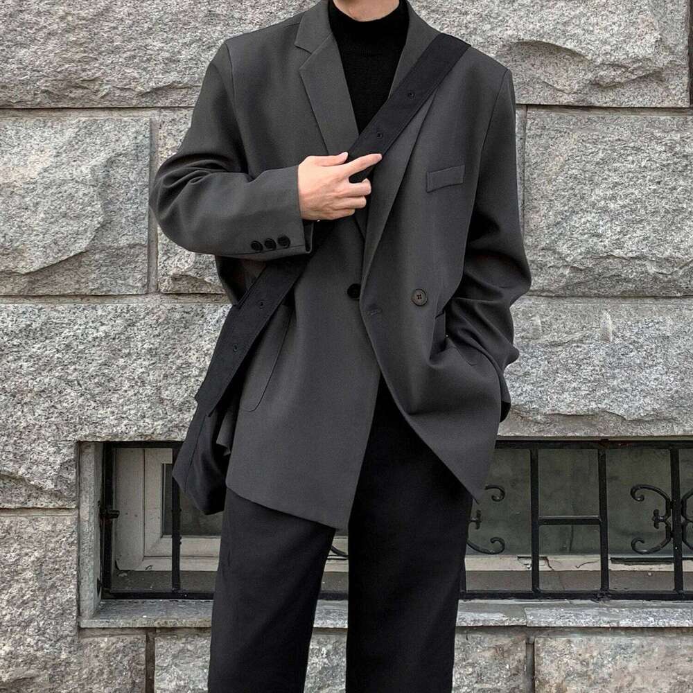 Spring Summer Formal Blazers Korean Fashion Loose Casual Dress Men Haruku Social Suit Jacket Clothing