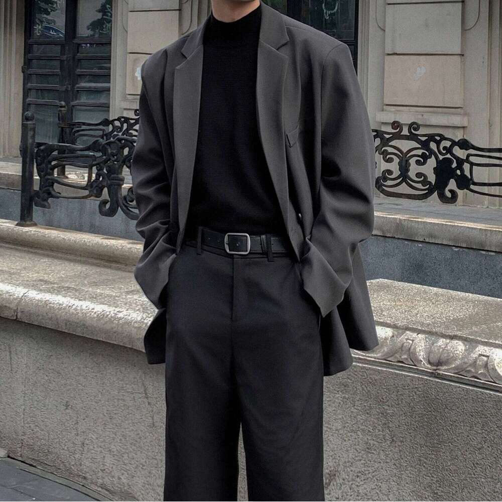 Spring Summer Formal Blazers Korean Fashion Loose Casual Dress Men Haruku Social Suit Jacket Clothing