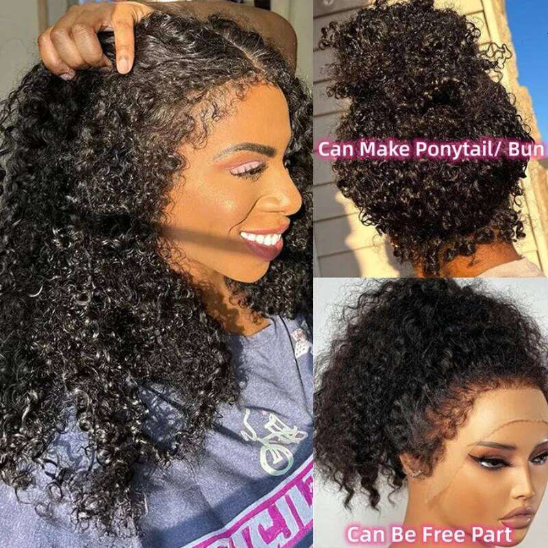 10X6 HD Lace Front 4C Kinky Edged Human Wig 250% Voluminous Curls Beauty Enthusiasts With Natural Curly Baby Hair Xiusiyuan2510
