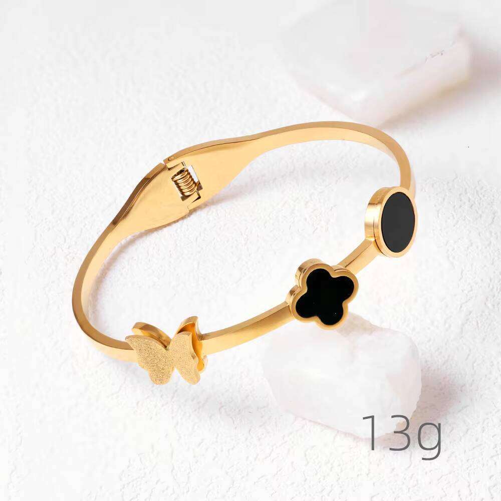 Hy sterling silver Butterfly Bracelet Gold Plated Fashion Women's Jewelry