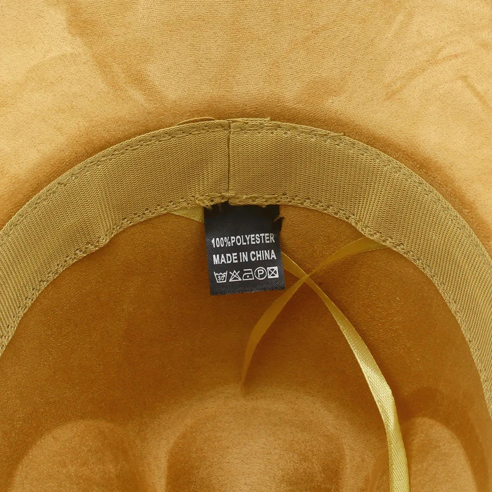 Four Seasons Suede Top Hat Women Men Fashion Fedora Hat Curved Wide Brim Western Cowboy Hat Retro Big Brim Knights Cap 250930