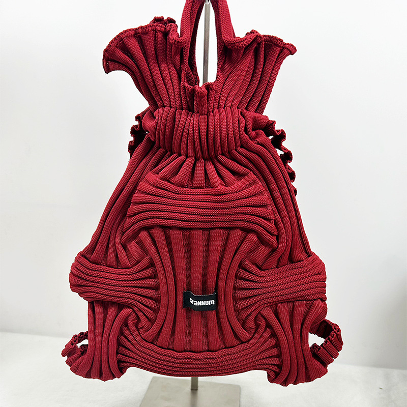 2025 New Backpack Designer Casual Knitted Handbag Fashion Versatile Bag