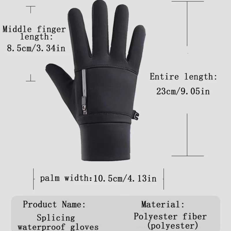 Winter Warm Gloves for Men Waterproof Touch Screen Cycling Sports Outdoor FleeceLined Skiing NonSlip Motorcycle Gloves Z250925