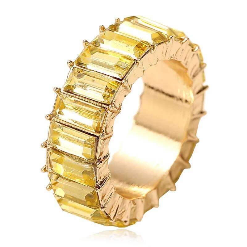 Fashion 3A Cubic Zirconia For Women Men 2020 Bohemian Colorful Rainbow Ring Woman Diy Statement Rings Party Wedding Jewelry
