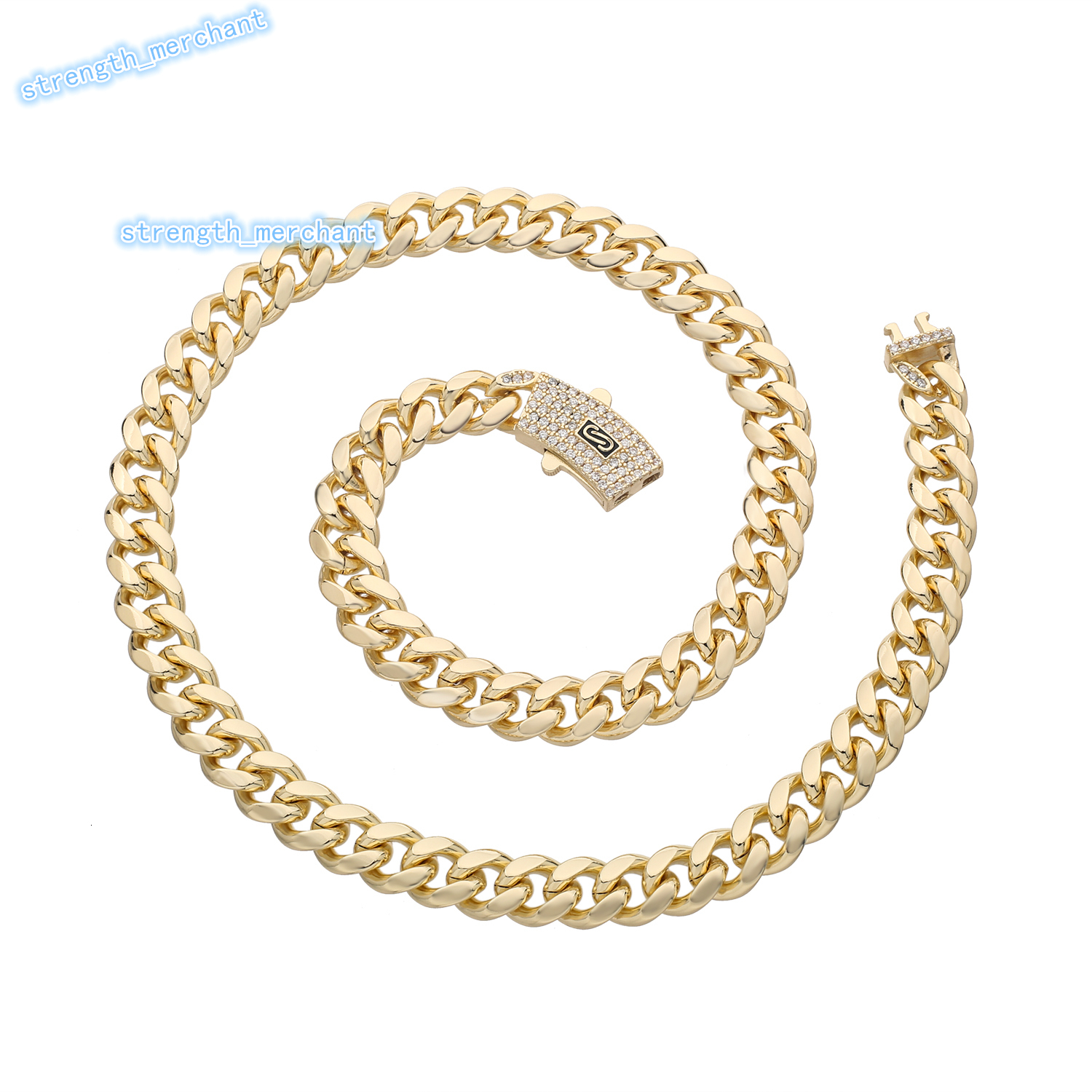 BES Wholesale 6MM 8MM 10MM12MM Monaco Cuban Chain Necklace Hip Hop Factory Direct Sales Cuban Chain Bracelet Hip Hop Jewelry