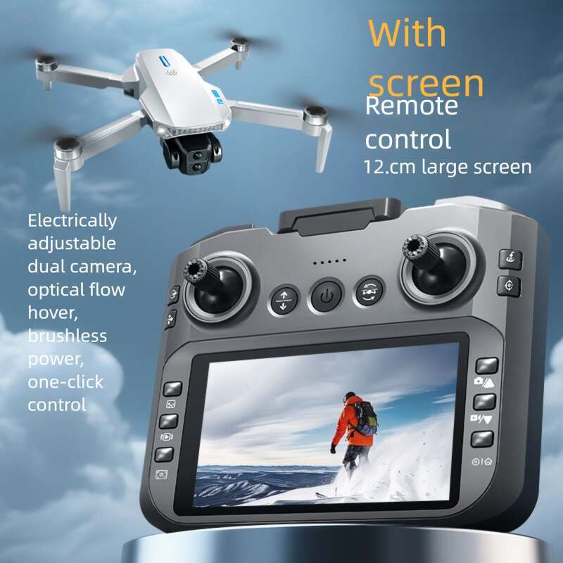 E GT Drone With Large Screen ESC Dual Camera HD Aerial Photography Optical Flow Long Endurance Remote Control Aircraft Toy