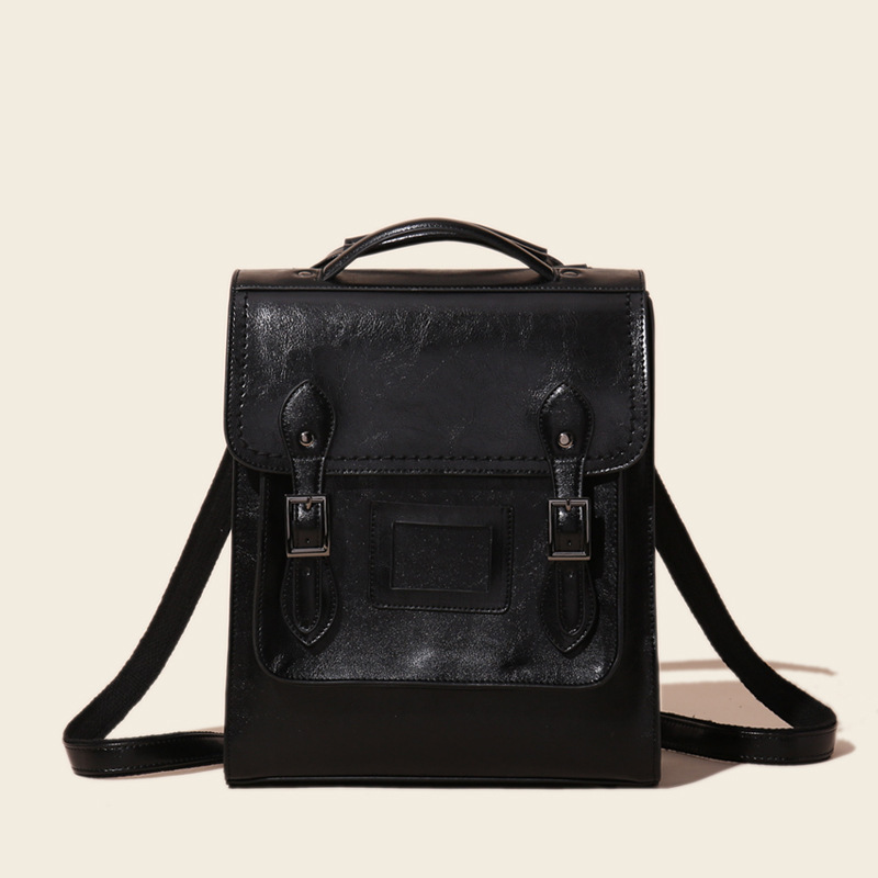 2025 new designer women's fashionable oil wax cowhide backpack