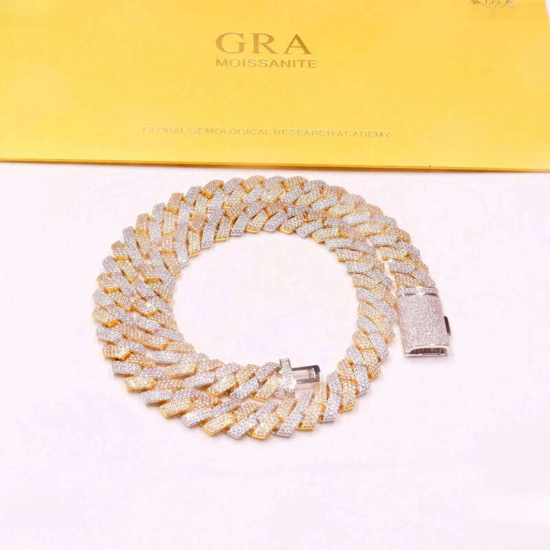 Cuban k Chain Necklace Moissanite Iced Out Necklaces 2024 | Real Sier Finish for Men very nice
