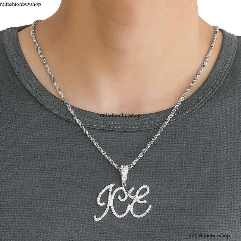 Custom A-Z Letters Name Pendant Necklace Gold Plated Jewelry Women Men Gift