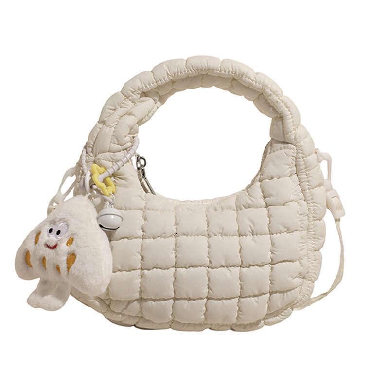 designer bag Luxury bag Fashion Trend Wrinkled Cloud for Women, Handheld Plaid Puff Bag, New Solid Color Single Shoulder Crossbody Bag