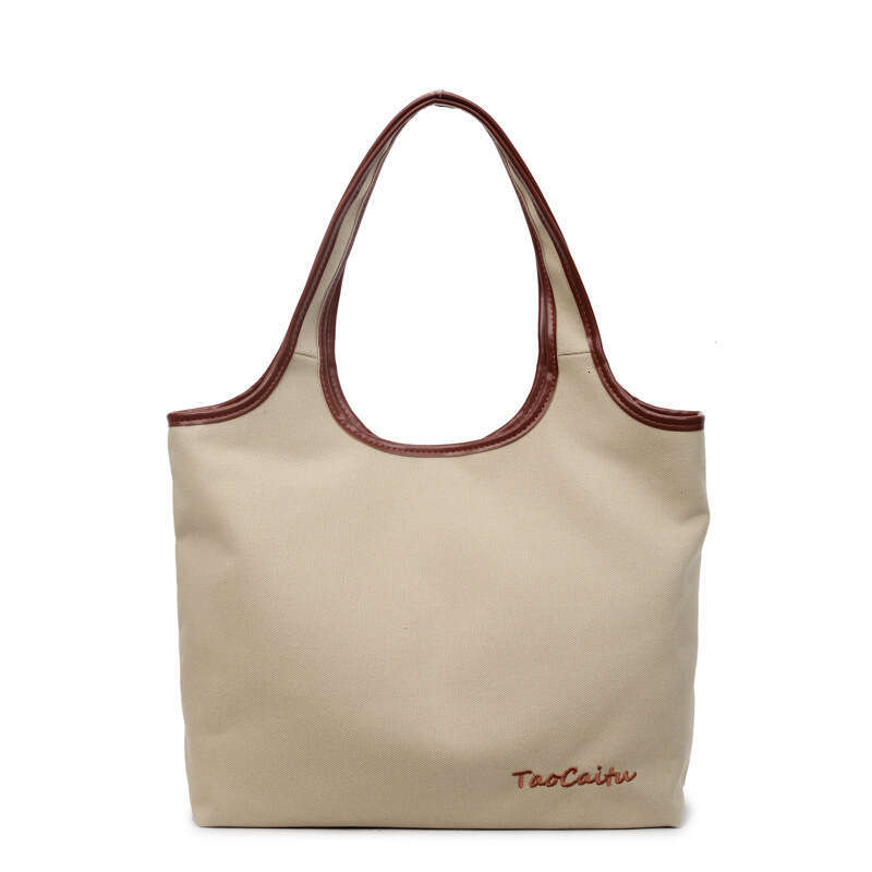 designer bag Luxury bag New College Student Canvas for Women Large Capacity Single Shoulder Commuter Handbag Underarm Tote Bag