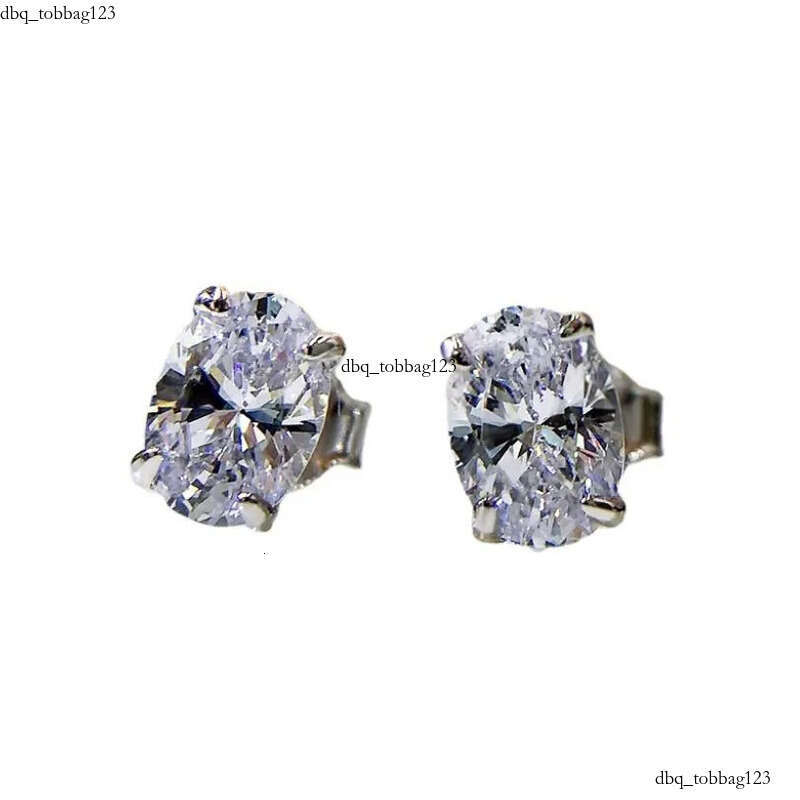 Choucong Drop Ship Top Sell Stud Earrings Moissanite Solitaire Simple Fashion Jewelry Sterling Sier Gold Fill Women Wedding Oval Dia Earring Gift