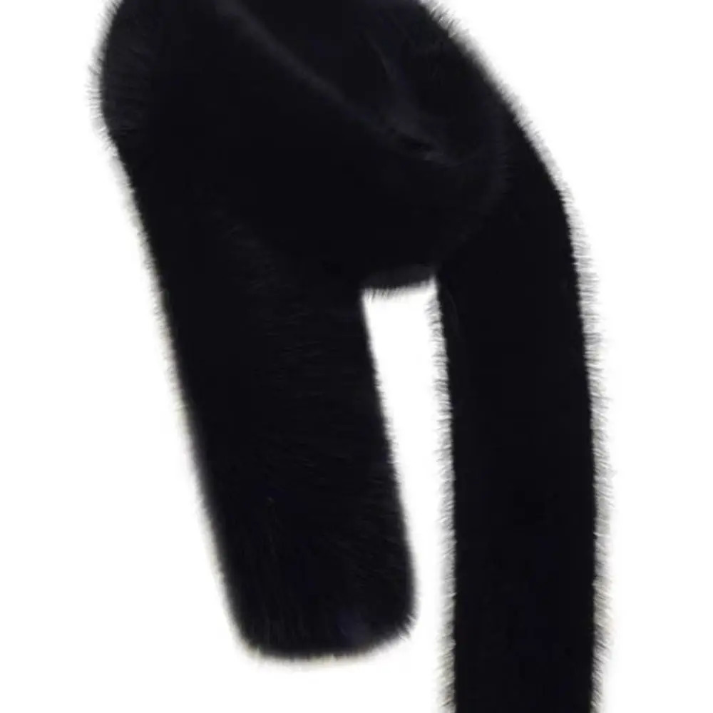 Fashionable 180cm Fur Long Scarf Thick Soft Plush Long Strip Scarf Fur Decor Winter Fluffy Scarf Party 250929