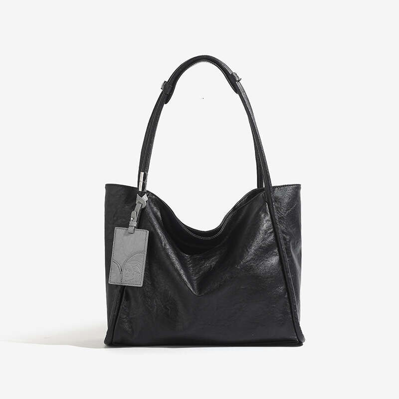 New Niche Simple Black Large Capacity Tote For Women Summer Commuting High-End Shoulder Underarm Bag