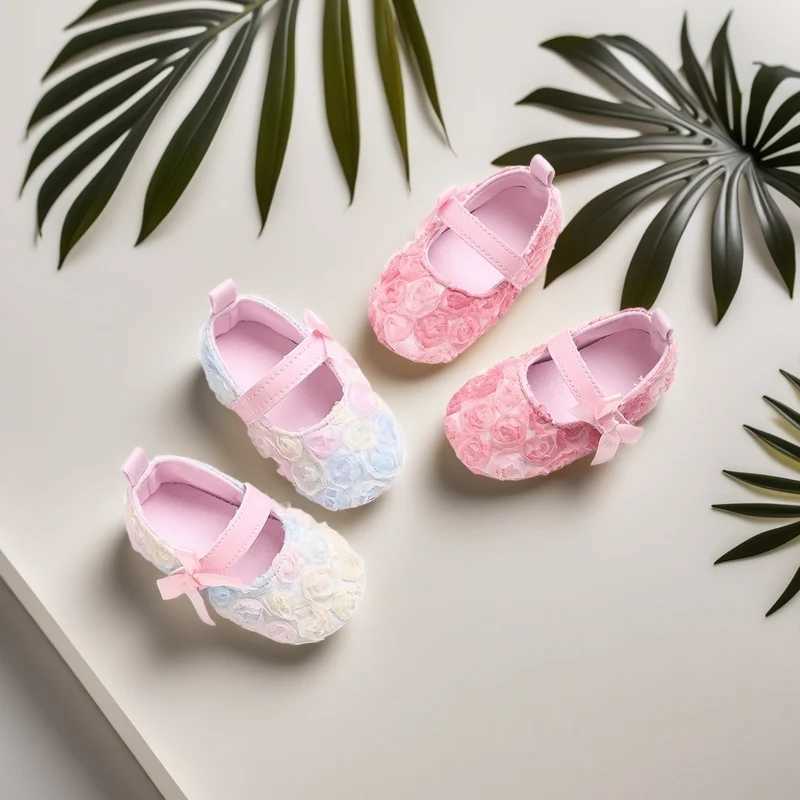 Newborn Baby Girls Shoes Infant Baby Shoes AntiSlipPrincess First Walker Baby Girl Shoes 018MJ250930