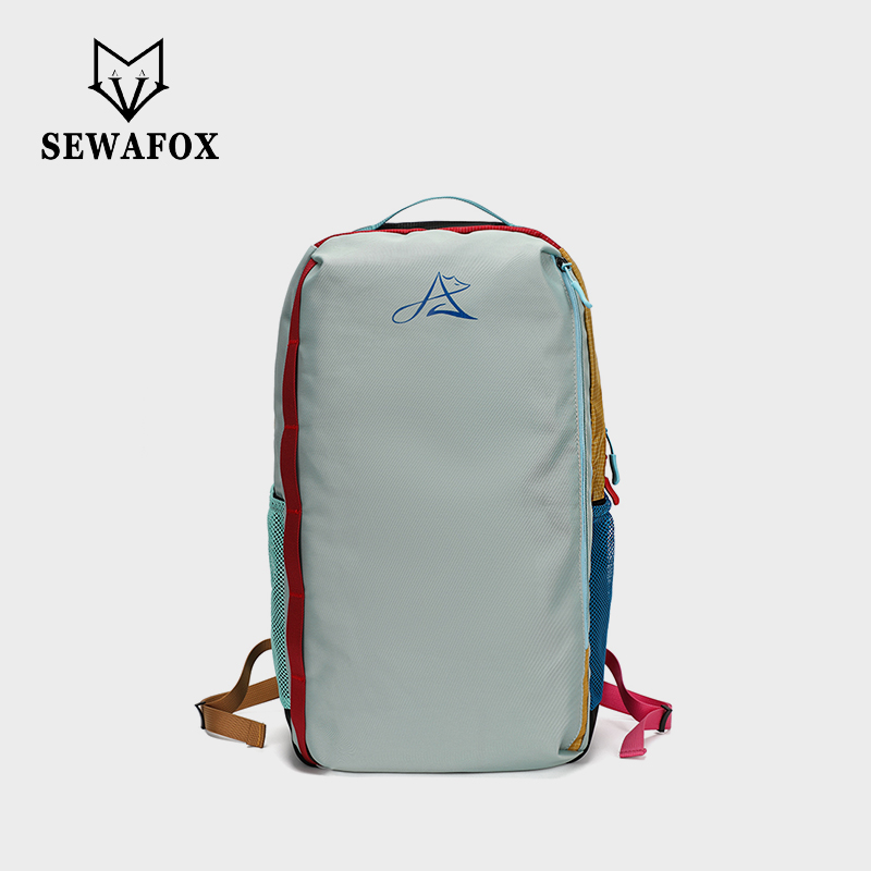 Sewafox Hiking Travel Backpack Lightweight Backpack for Female Students 18L Suitable for 14-inch Laptops Stream Green and Cosmic Blue
