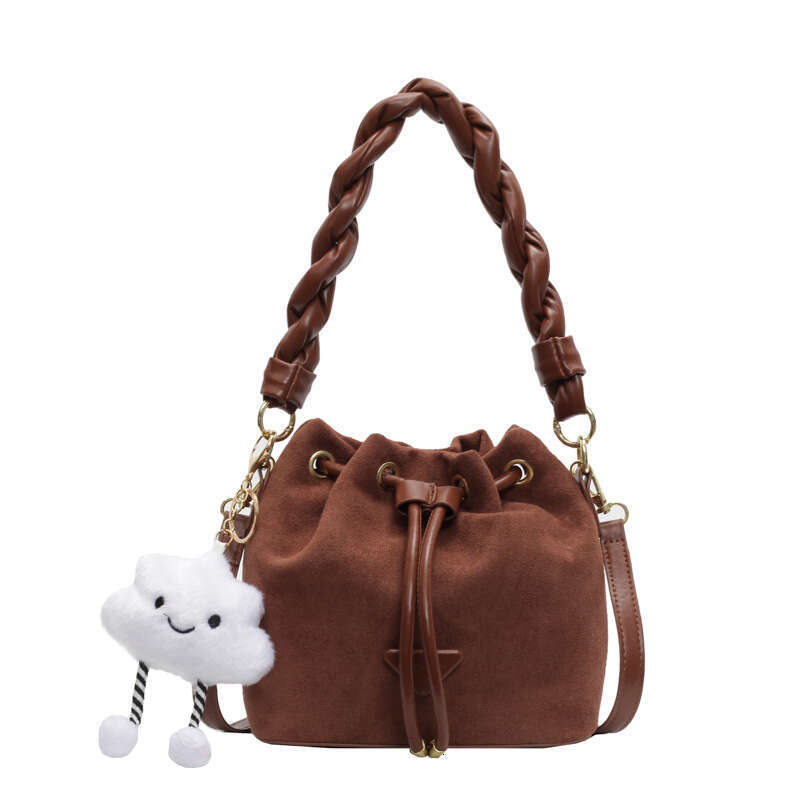 designer bag Luxury bag Fashion Matte Drawstring Design Crossbody New Large Capacity Commuter Versatile Handheld Bucket Bag
