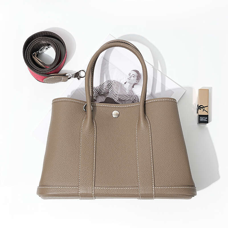 designer bag Luxury bag Niche High-End Women's Genuine Leather Handbag High-Quality Top Layer Cowhide Large Capacity Garden Tote Bag