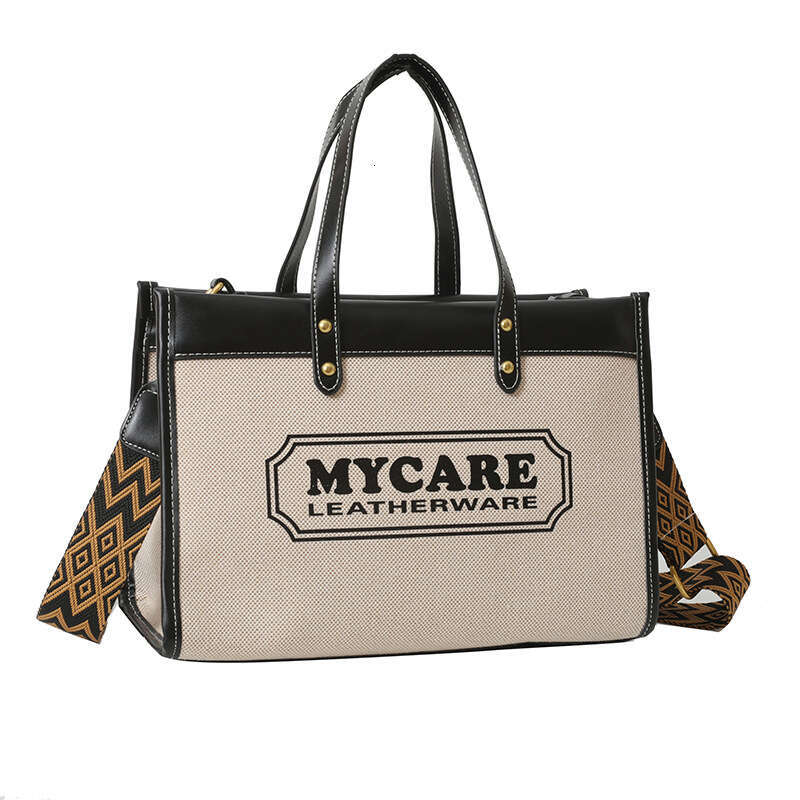 designer bag Luxury bag Canvas Women's New Simple Fashion Letter Print Handbag Shoulder Crossbody Tote Bag