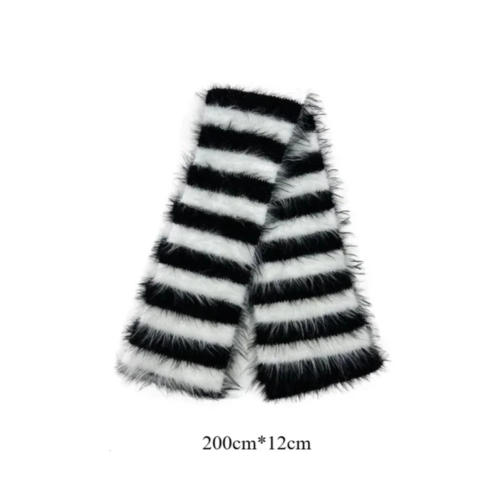 Classic Striped Knitted Muffler Autumn Winter Soft Warm Scarf Female Shawl Y2K Girl Scarf Warm Apparel Accessories 250929