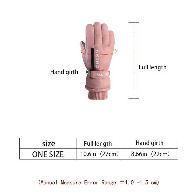WOMENS Professional Winter Warm Skiing Gloves Warm Snow Gloves Waterproof Motorcycle Gloves Smile 506 Touch Screen Z250925