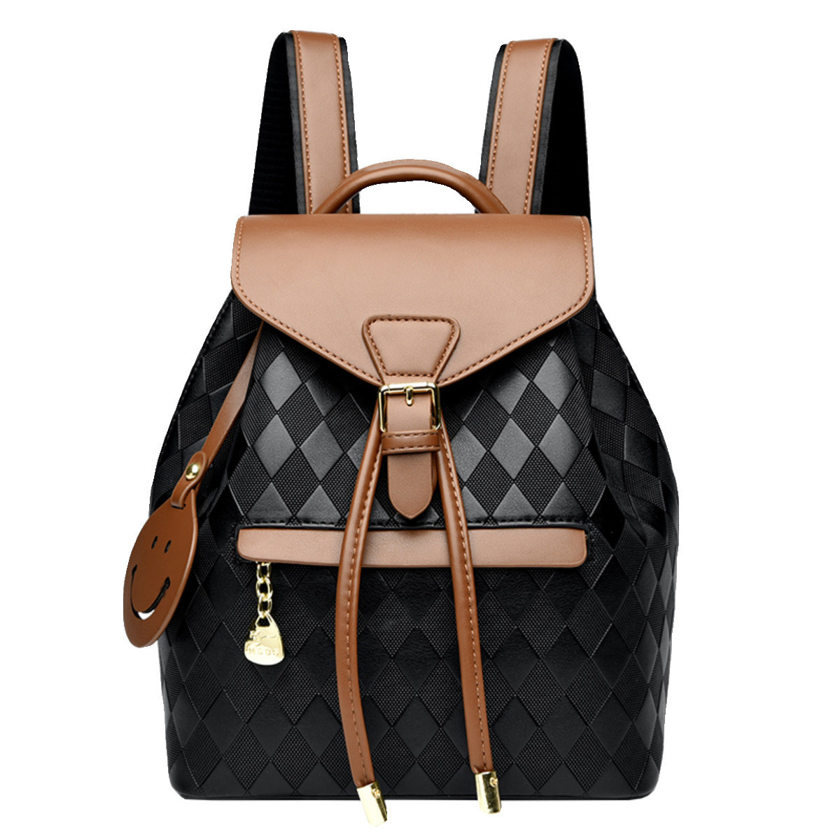 Designer 2025 new casual women's checkered bag for work, commuting, and travel backpacks