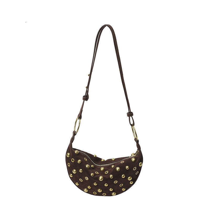 designer bag Luxury bag Eyelet Rivet Heavy Craft Women's Punk Style Fashion New Single Shoulder Underarm Crossbody Bag