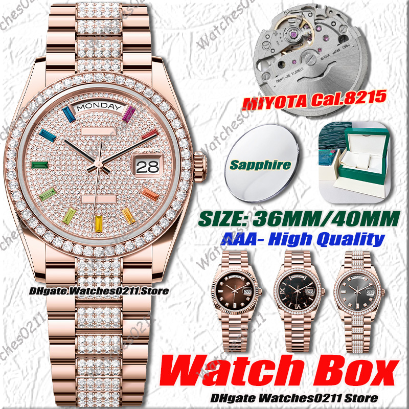 Luxury Mens Watch Designer Watches Men High Quality AAA 36MM 40MM With Dianond 2813 MIYOTA 8215 Movement Mechanical Automatic Watches Sapphire Luminous Sport Watch