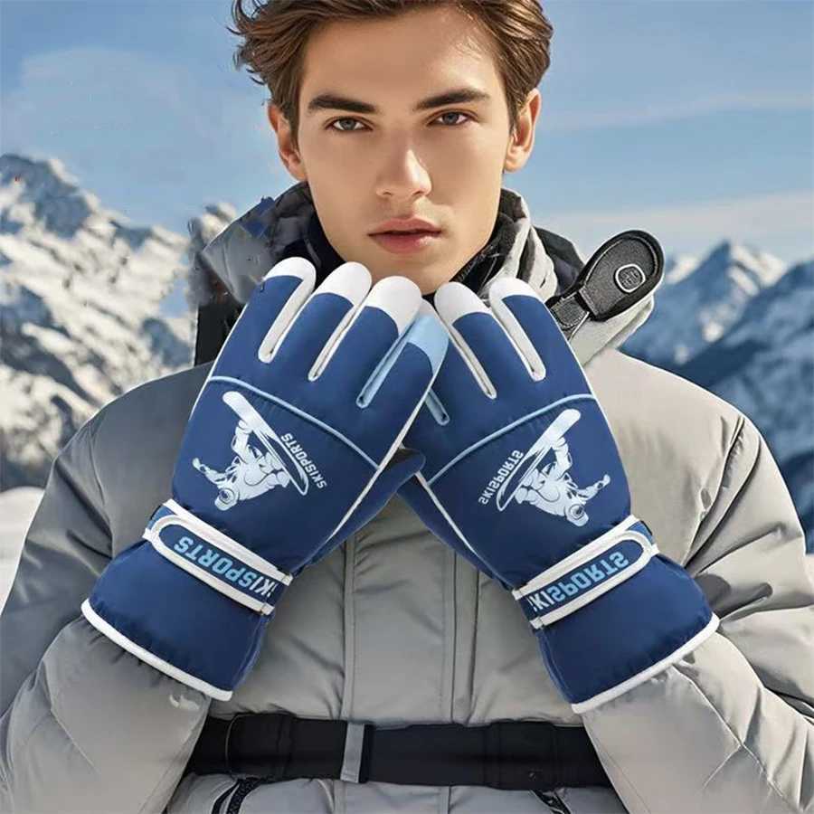 Adult Warm Winter Ski Gloves Waterproof Snowboard Gloves Thermal Motorcycle Cycling Gloves Men Women Z250925