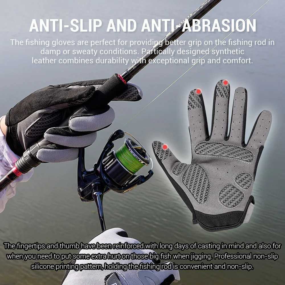 Noeby Fishing Gloves UPF50 Sun UV Protection Quickdrying Antislip Outdoor Kayaking Cycling Fishing Protection Sports Gloves Z250925
