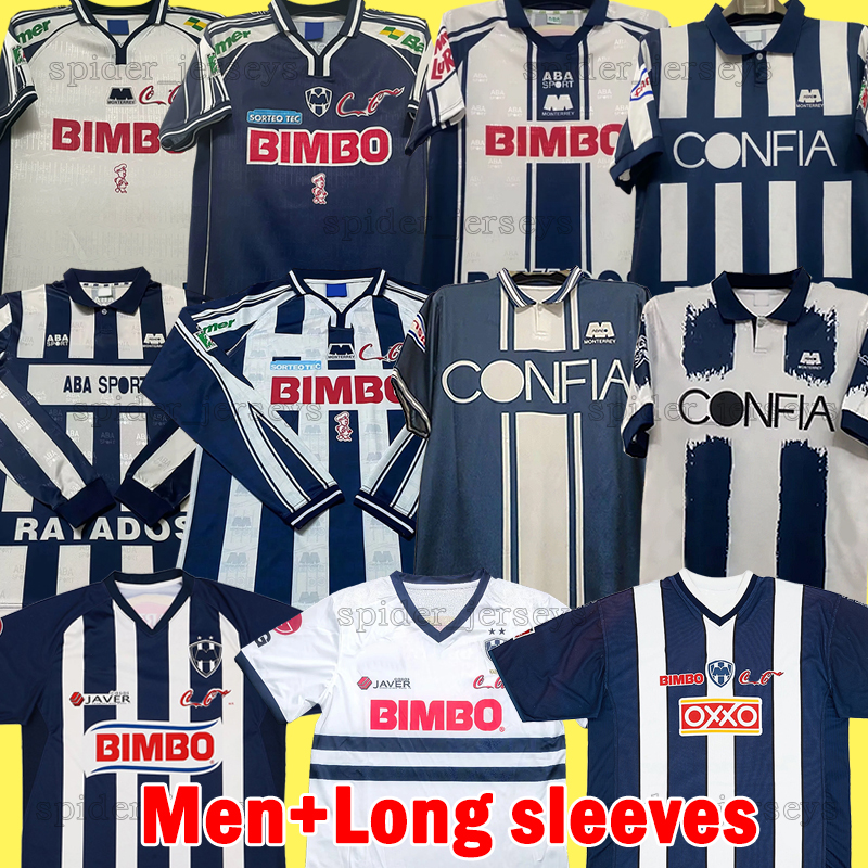3XL 2008 C.F.Monterrey Soccer Jerseys Retro 2007 06 05 Long sleeves Men Uniforms 2000 01 Football Shirts 1999 987 95 Home Away Third Monterrey 1992 93 Soccer Wear XXXL