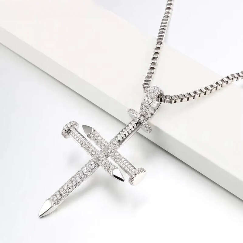 Jasen Sterg Sier Cross Necklace Gold Plated Jewelry Pendants & Charms