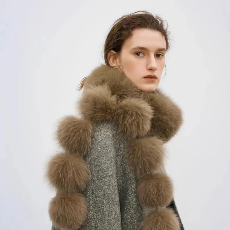 Long Faux Fox Fur Scarf Women Winter Warm Soft Furry Scarves Casual Lady Outdoor Neck Warmer Collar 250929