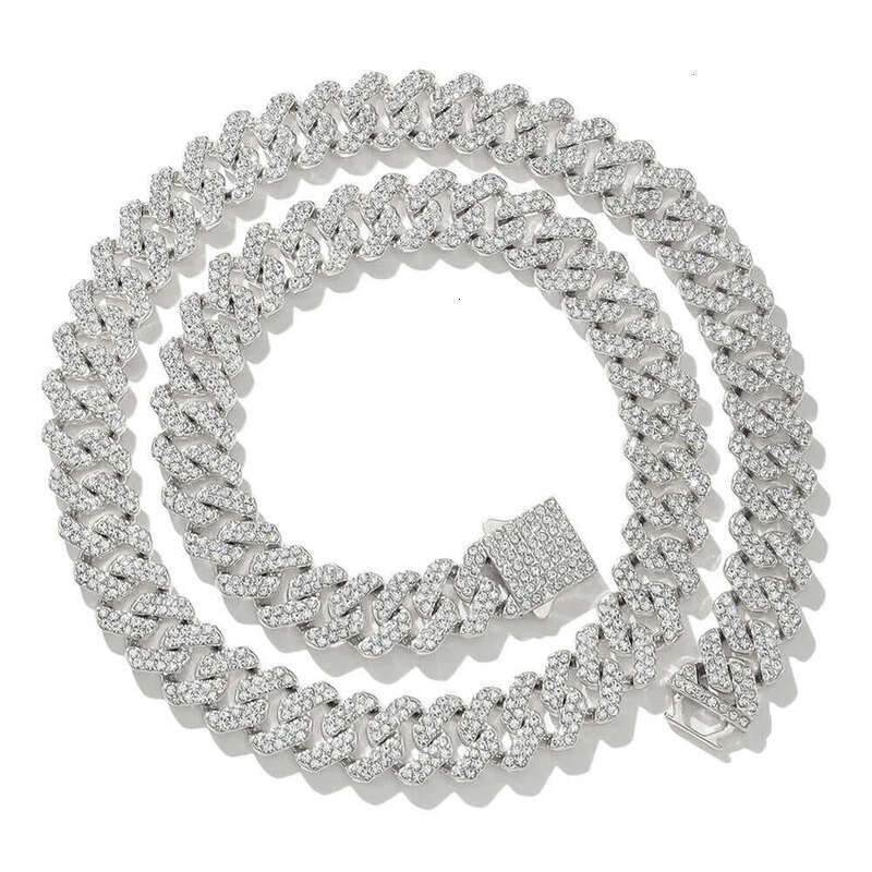 15mm Full Dia Chain Men's Miami Cuban Necklace Fashion Hip Hop Unisex Designer Jewelry y