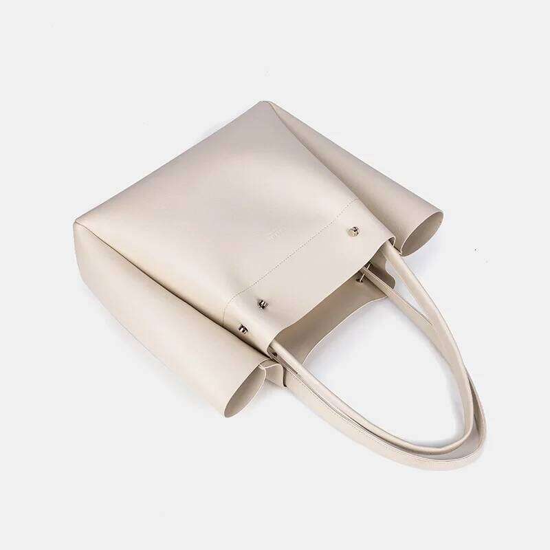 Women's Large Capacity Tote Portable College Style All-in-one Commuter Shopping Bag for Everyday Use with Teddy Dog Pendant