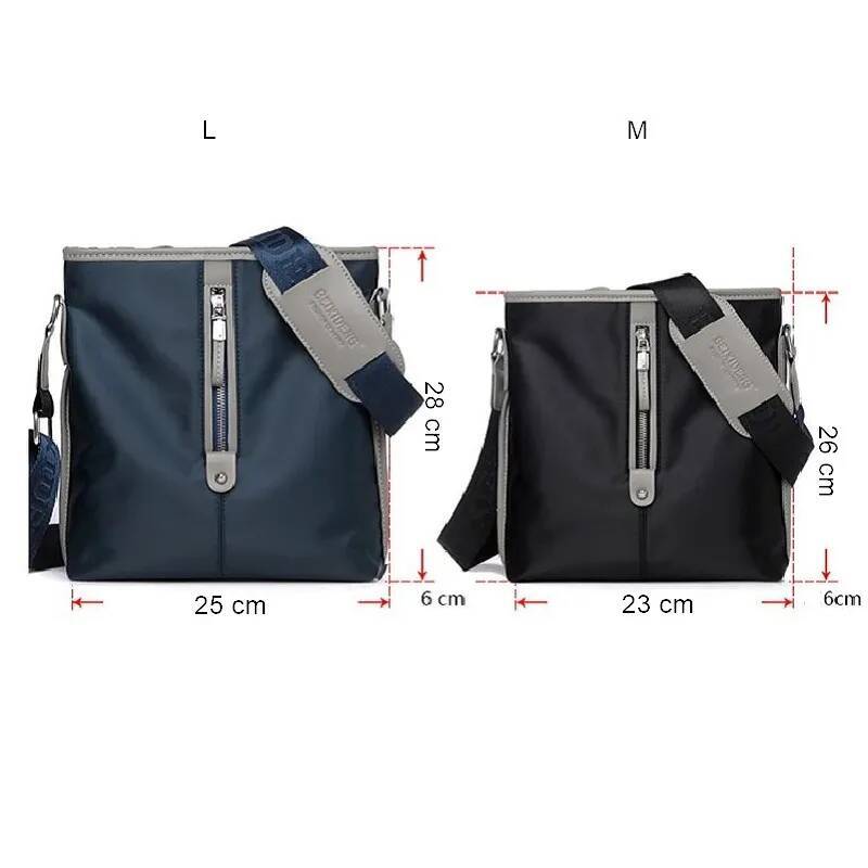 Fashion shoulder bag Oxford men's crossbody bags business waterproof short trip zipper male solid color messenger high-quality