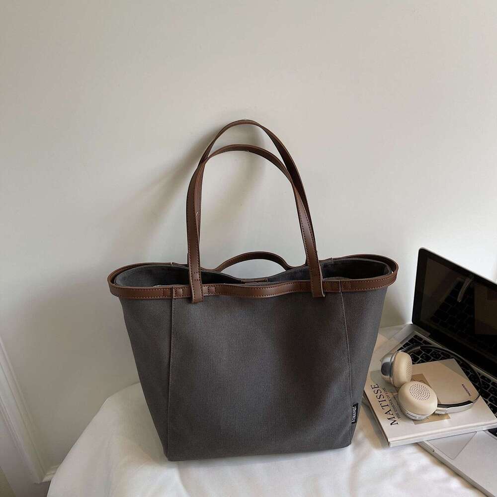 designer bag Luxury bag Large Capacity Canvas Simple Tote Fashion Versatile New Handheld Shoulder Underarm Bag